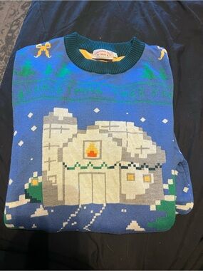 Taylor Swift Christmas Tree Farm Blue Holiday Sweater